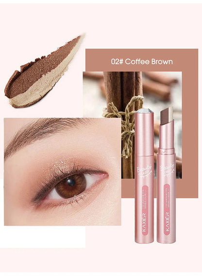 Gradient Two-Tone Eyeshadow Stick - Waterproof Shimmer Eye Makeup
