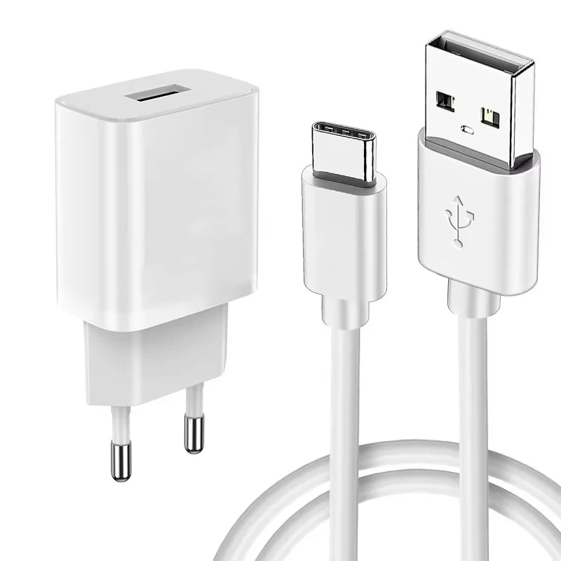 20W USB Fast Wall Charger with Type-C Cable for Smartphones & Tablets