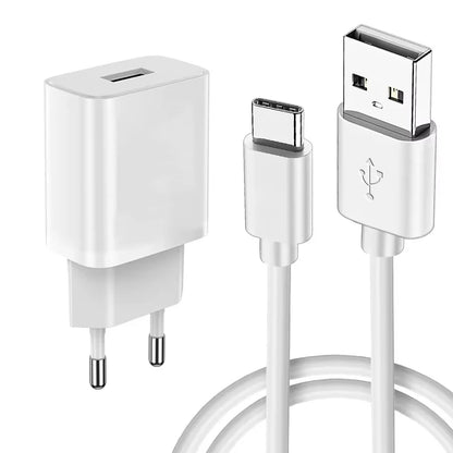 20W USB Fast Wall Charger with Type-C Cable for Smartphones & Tablets