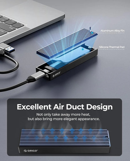 ORICO M.2 NVMe SATA SSD Enclosure - 10Gbps Portable External Drive Case