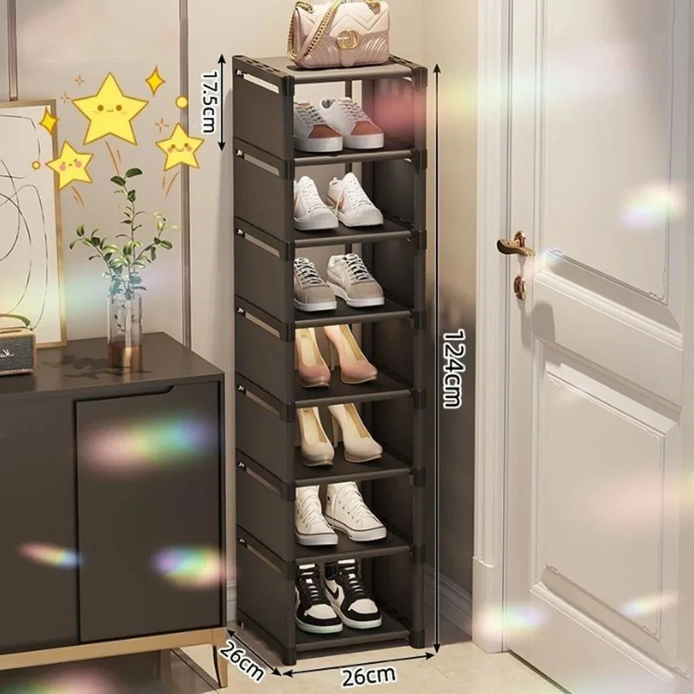 Stackable Narrow Shoe Storage Rack Organizer