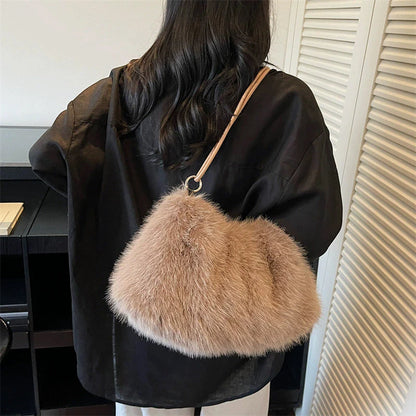 Luxury Plush Fur Shoulder Bag