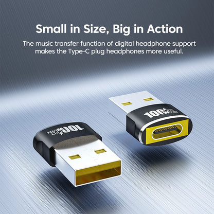 USB A Male to USB C Female OTG Adapter - 100W Fast Charging & Data Converter