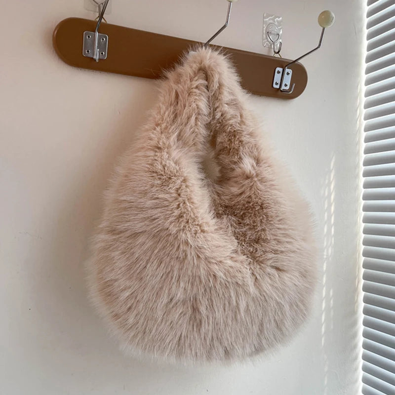 Luxury Soft Plush Bucket Bag