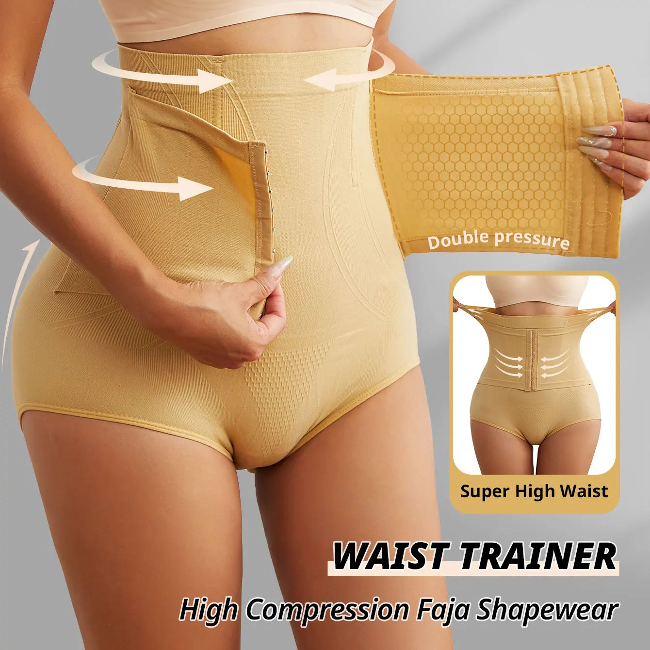 High Waist Tummy Control Seamless Body Shaper Panty for Women