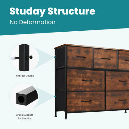 7-Drawer Fabric Dresser Organizer - Sturdy Storage Chest for Bedroom