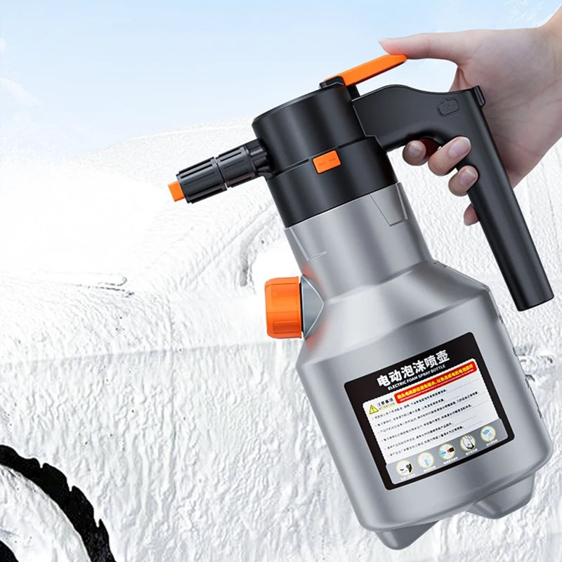 Rechargeable Electric Foam Sprayer - 2L Auto Car Wash Spray Bottle - 17