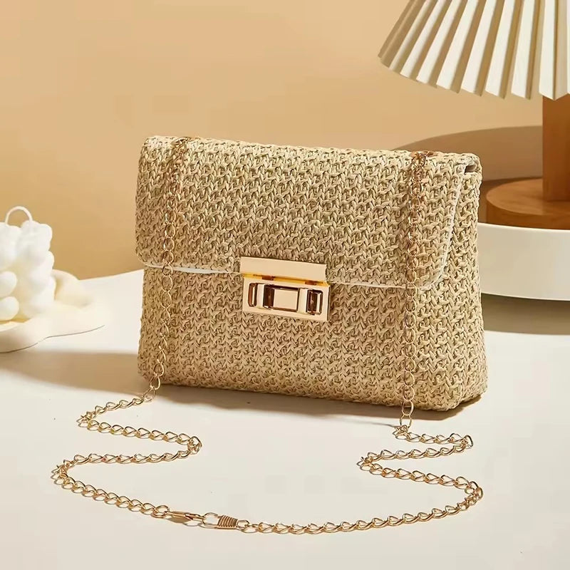 Luxury Handmade Straw Crossbody