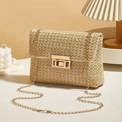 Luxury Handmade Straw Crossbody