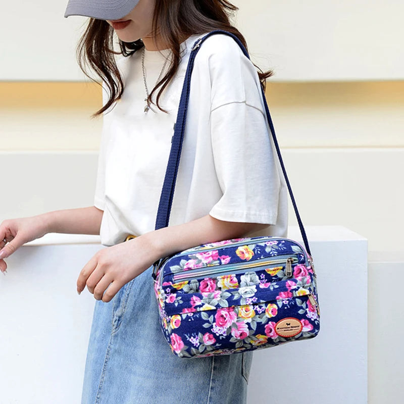Luxury Vintage Floral Canvas Tote