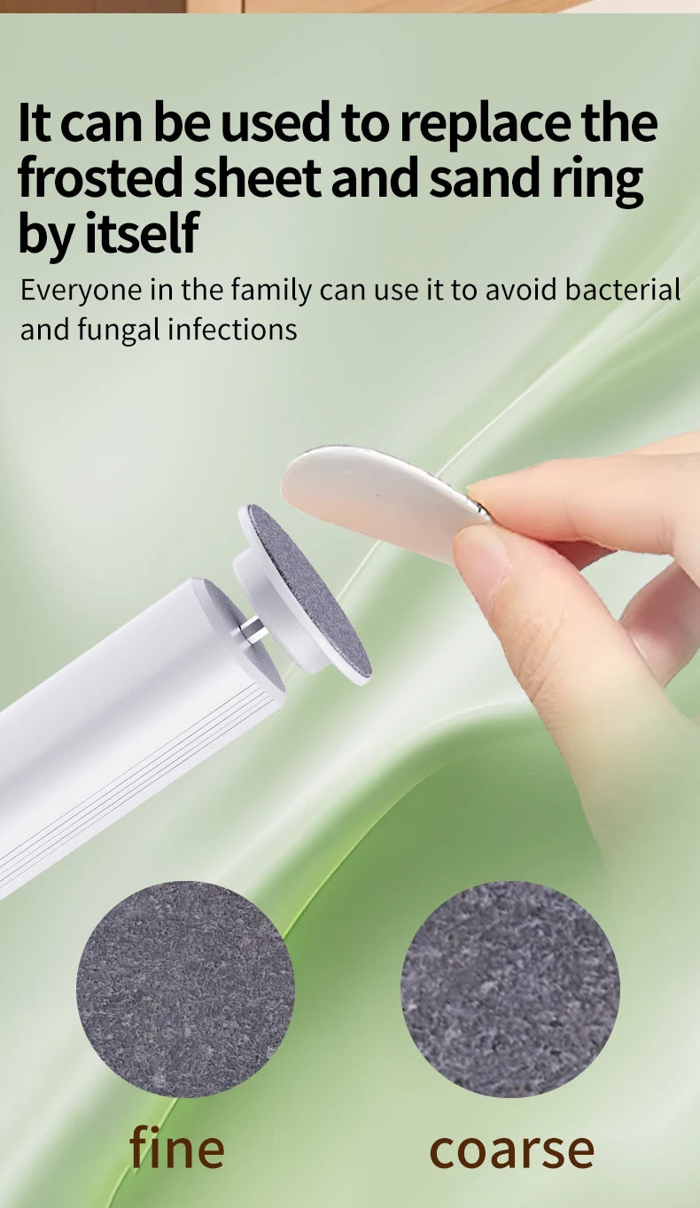 Electric Foot Callus Remover - Professional Cordless Pedicure Tool for Smooth Feet - 15