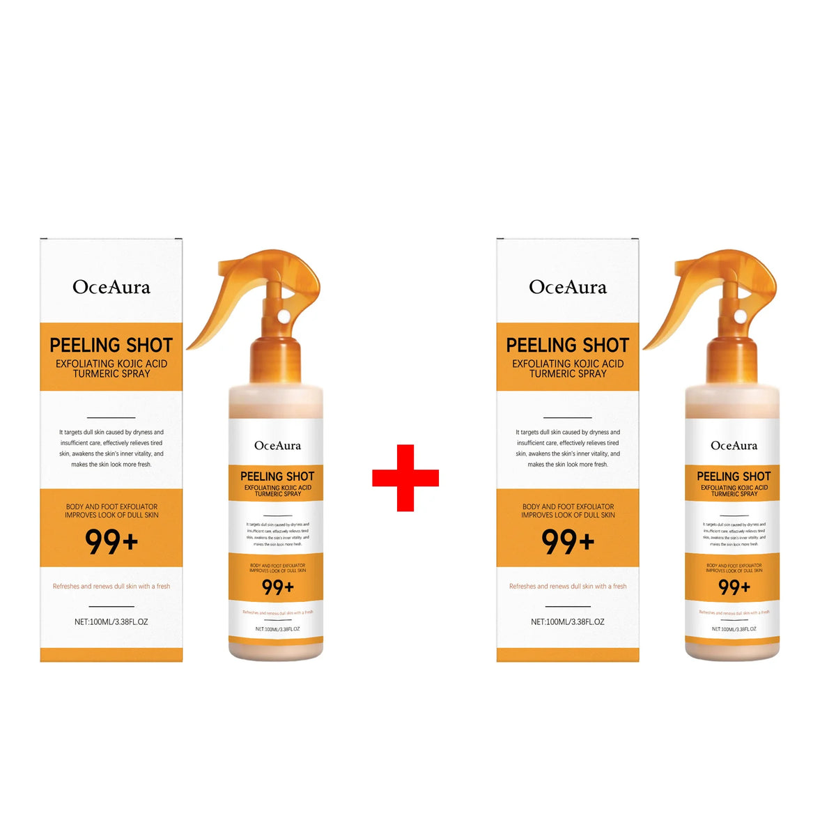 Exfoliating Turmeric Body & Foot Peeling Spray for Brightening & Smooth Skin