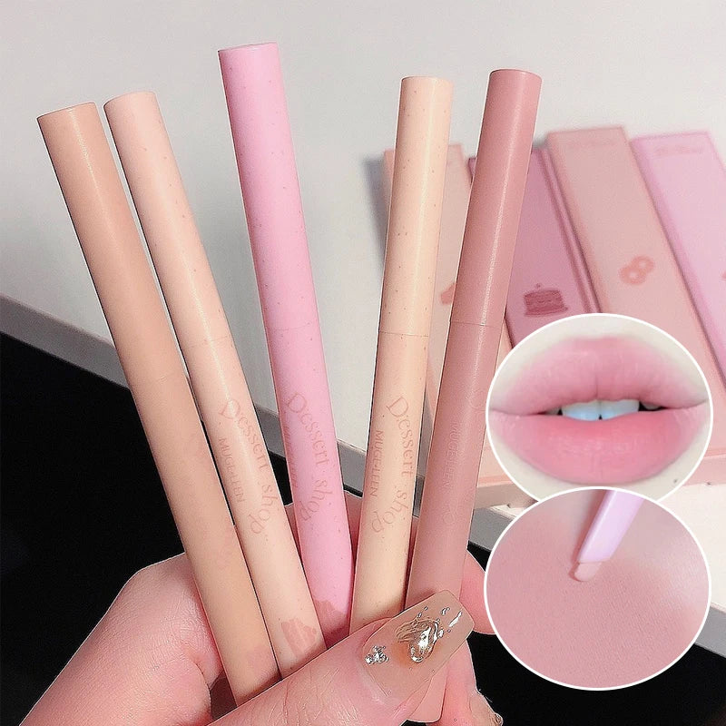 Waterproof Matte Lip Liner Pencil - Long-Lasting Automatic Shaping Pen