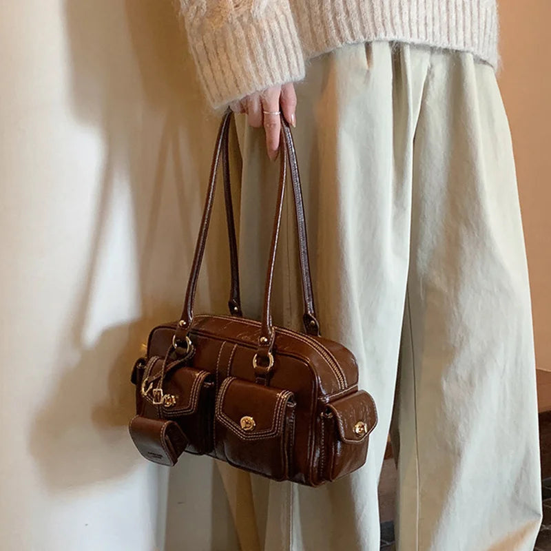 Luxury Trendy Stone Boston Bag