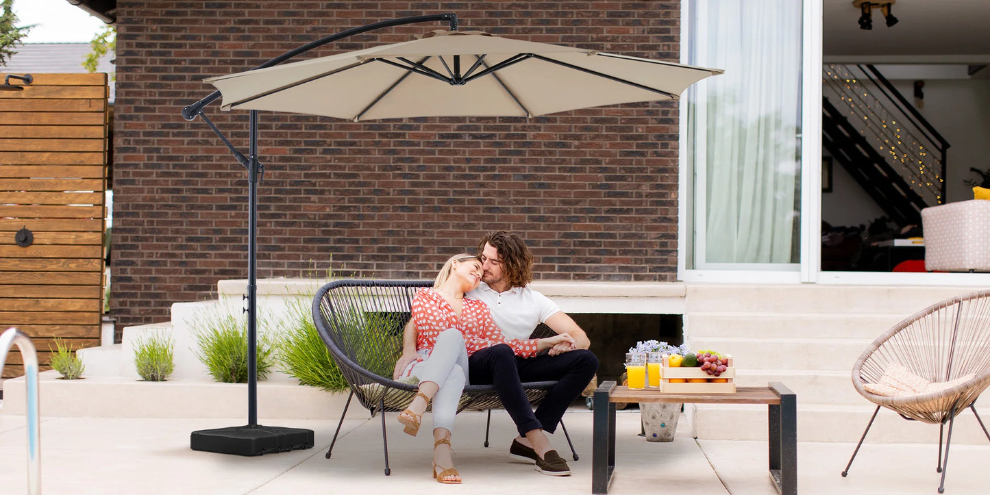10ft Cantilever Patio Umbrella - Outdoor UV-Resistant Offset Shade