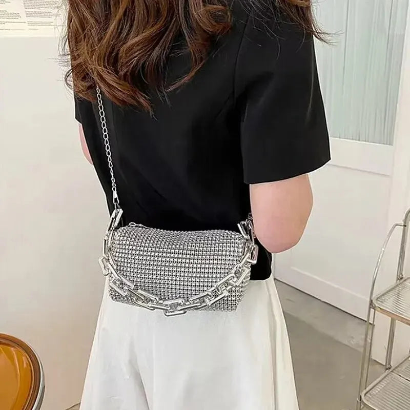 Luxury Rhinestone Bucket Bag