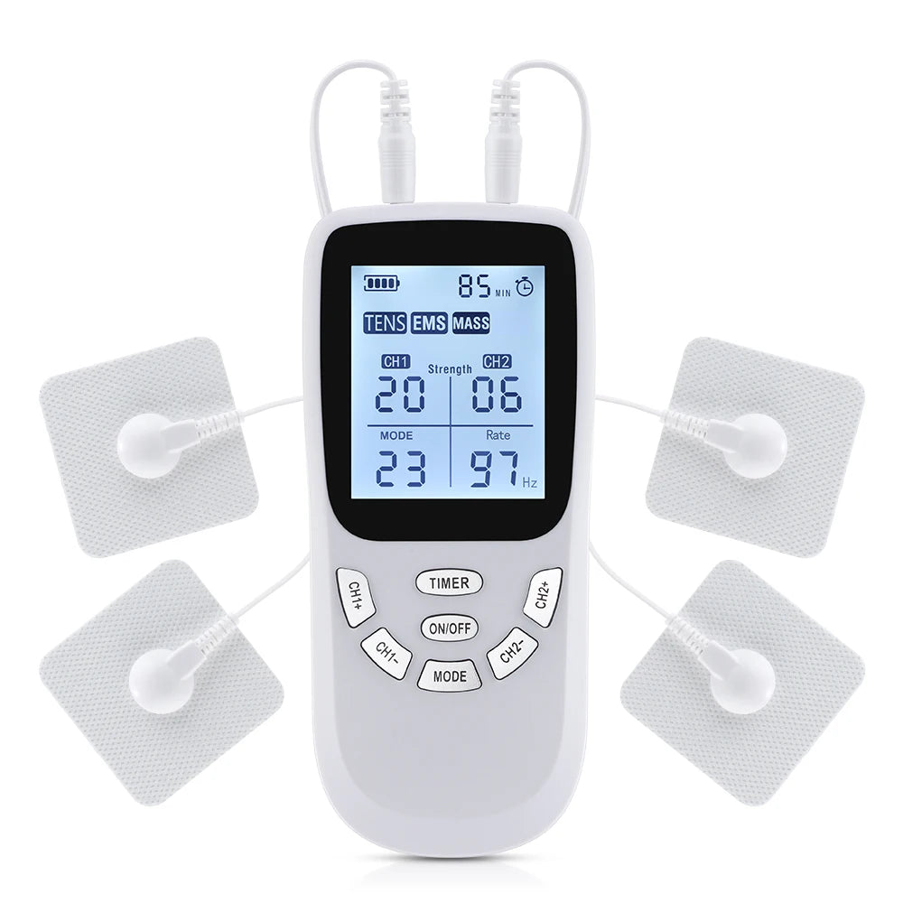 Dual Channel TENS & EMS Muscle Stimulator - Digital Therapy Massager - 14