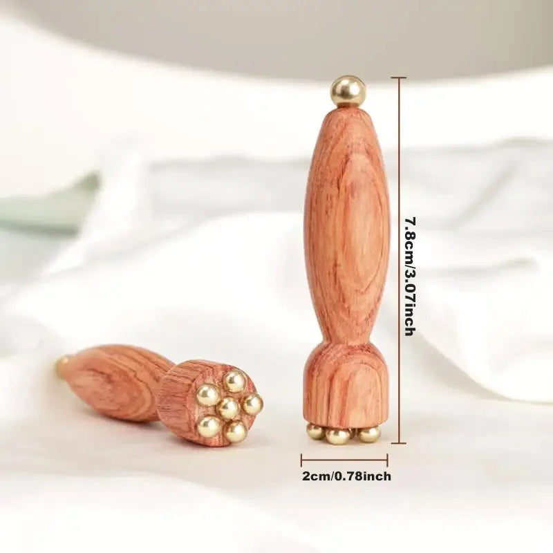 Brass Lotus Eye Massage Stick - Facial Gua Sha & Acupressure Tool