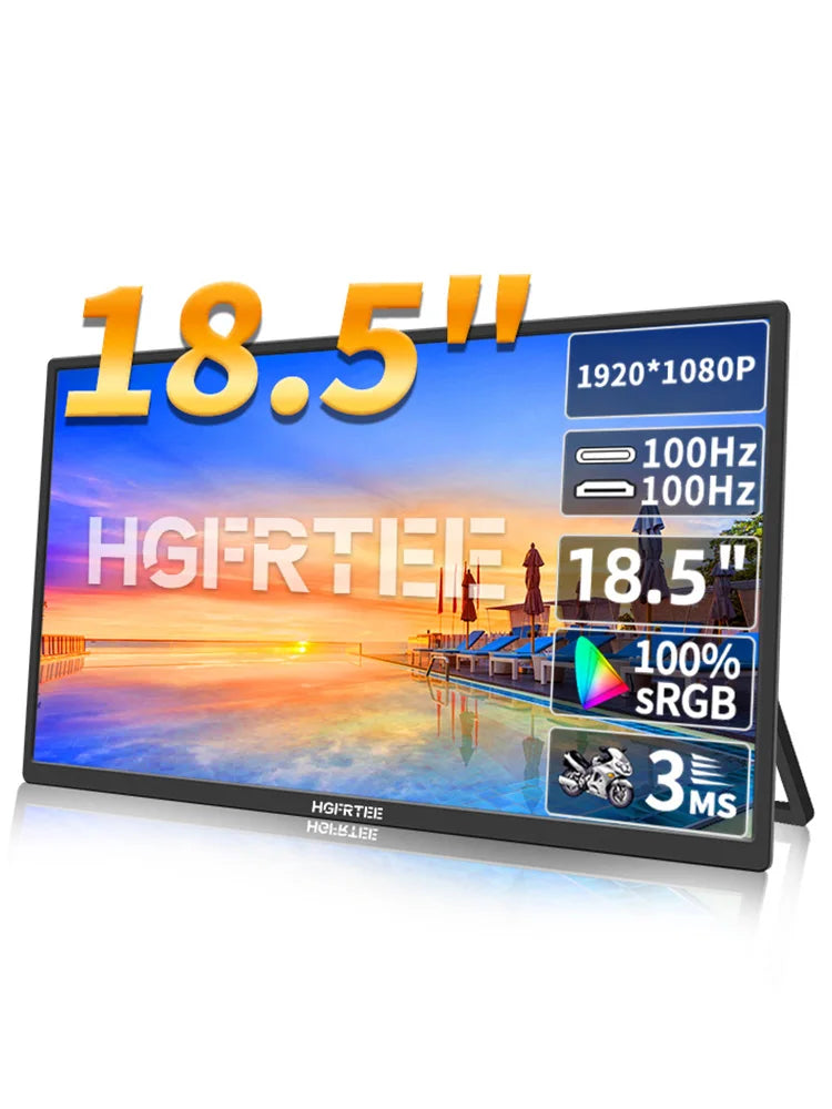 18.5" 120Hz Portable Monitor - 1080P IPS HDR Gaming Display