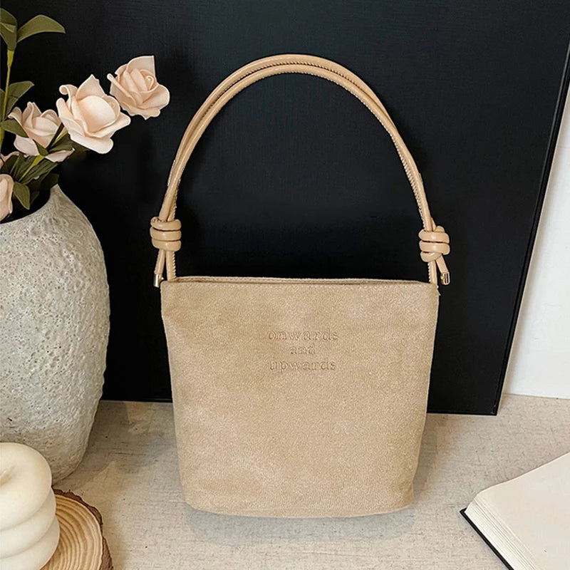 Luxury Retro Suede Tote