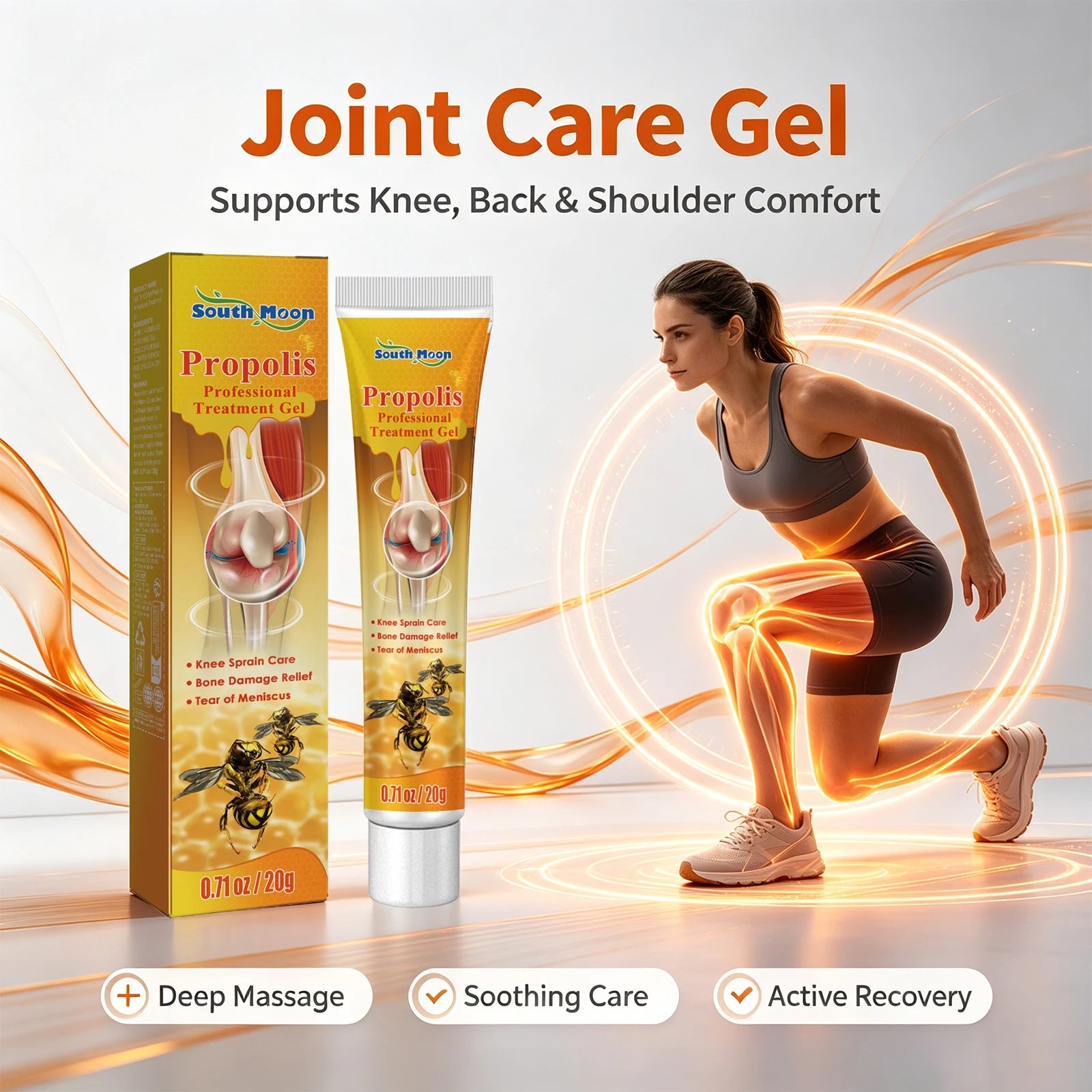 Propolis Joint Care Massage Gel for Knee, Back, and Muscle Relief - 3