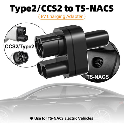 CCS2 to Tesla NACS Fast Charging Adapter for Model 3/X/Y/S