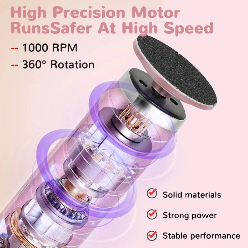 2-in-1 Electric Foot Callus Remover & Rechargeable Nail File