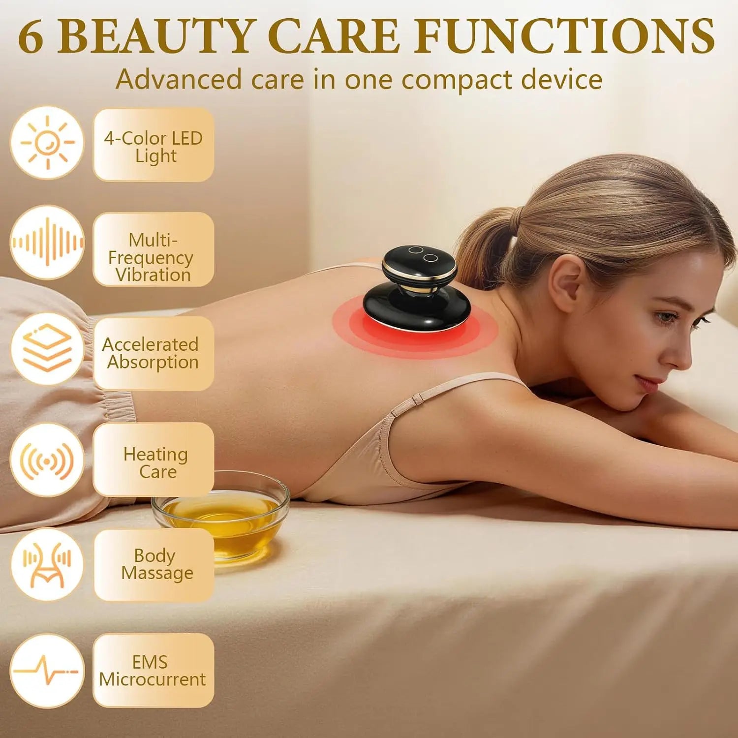 4-in-1 Body Sculpting & Cellulite Massager with LED Photon & EMS Therapy - 2