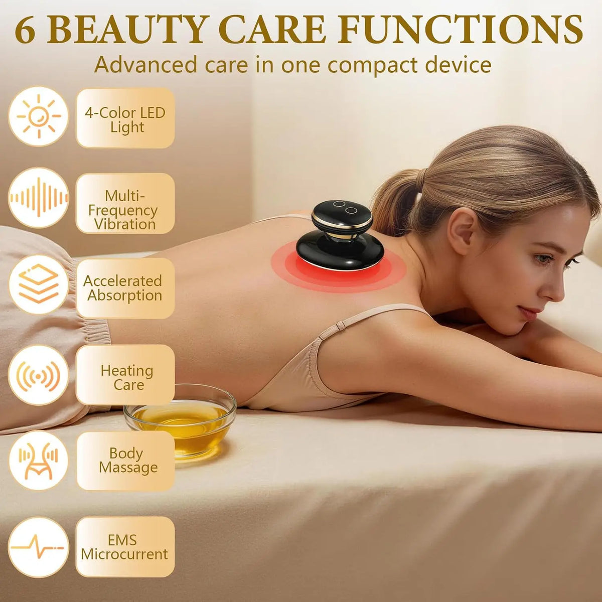 4-in-1 Body Sculpting & Cellulite Massager with LED Photon & EMS Therapy
