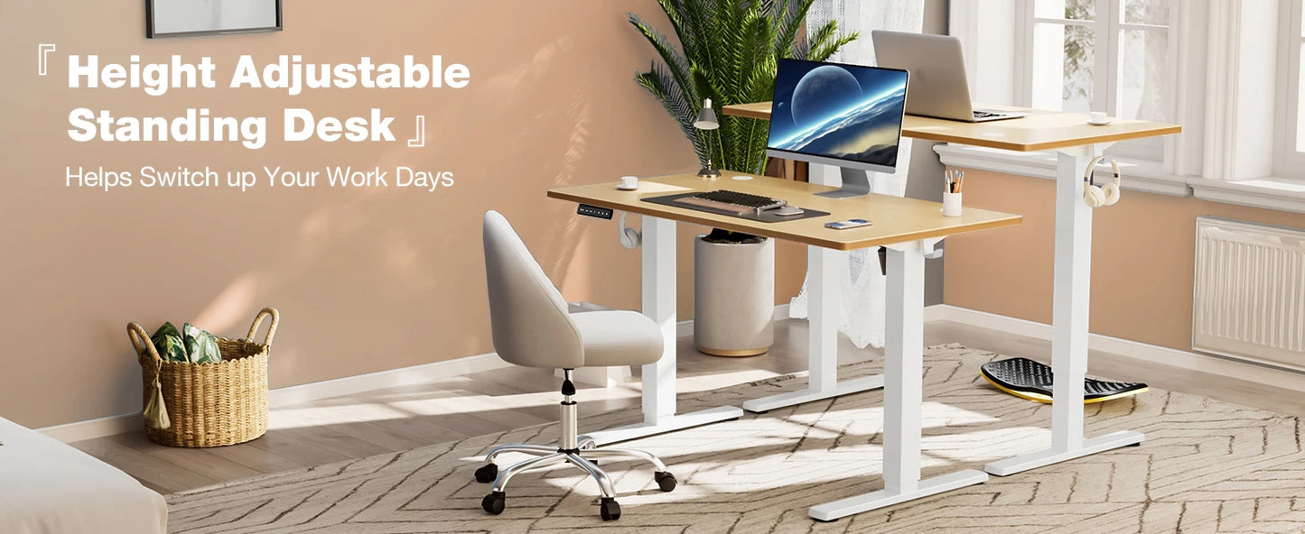 Electric Standing Desk 40x24 Height Adjustable Sit-Stand Computer Table
