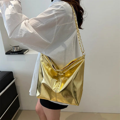 Luxury Glossy Shoulder Tote