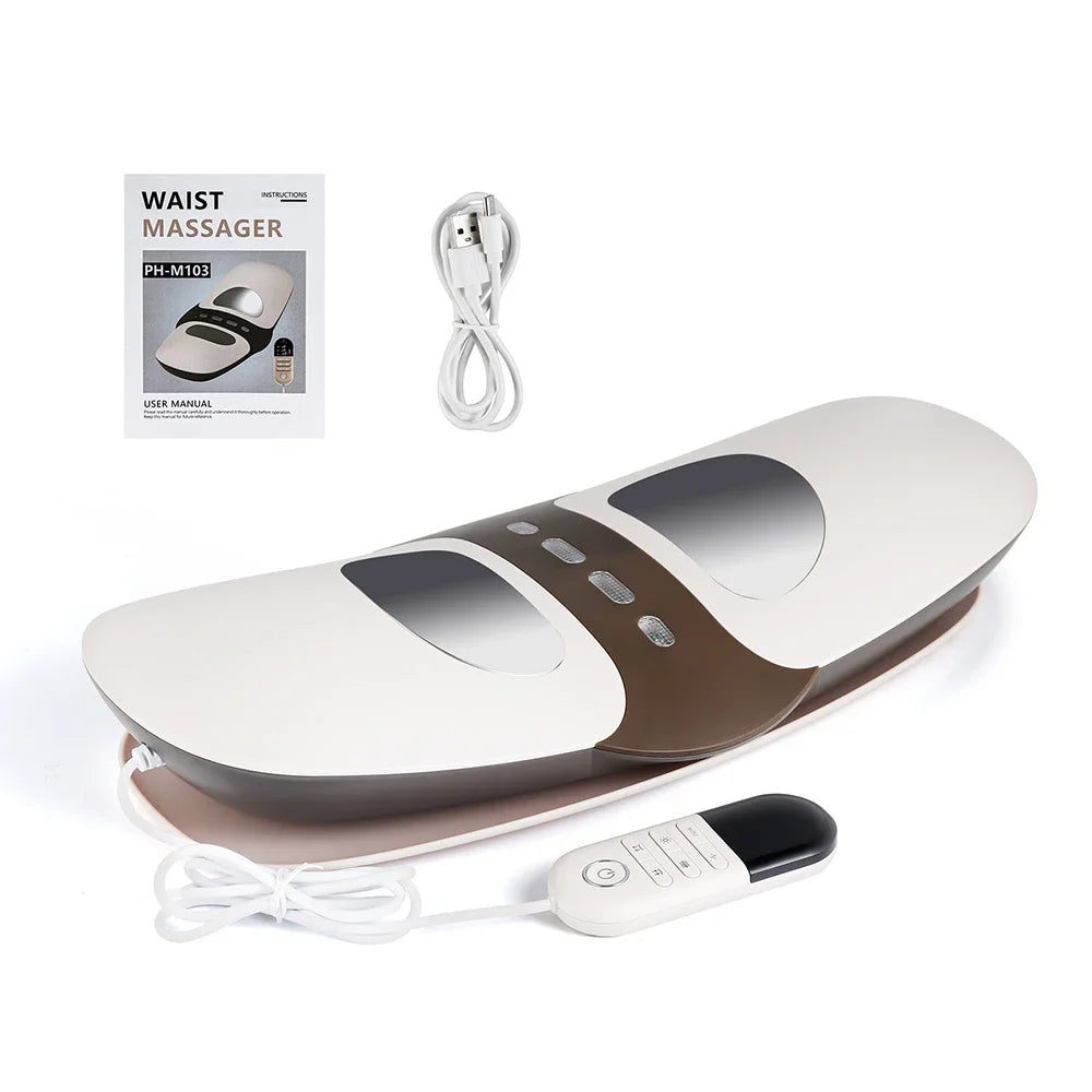 Electric Lumbar Traction Massager – Heated Back Stretcher & Spine Support Device - 15