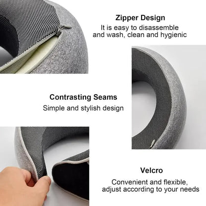 Travel Neck Pillow: Ergonomic Memory Foam U-Shaped Support for Deep Sleep