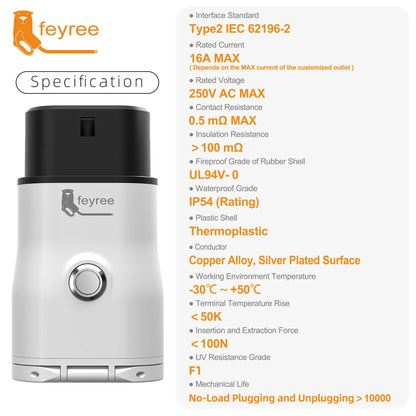 Type 2 V2L Discharger Adapter for EVs - Power Your Devices On The Go