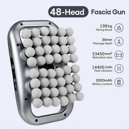 48-Head Deep Tissue Fascia Massager for Full Body Muscle Relief