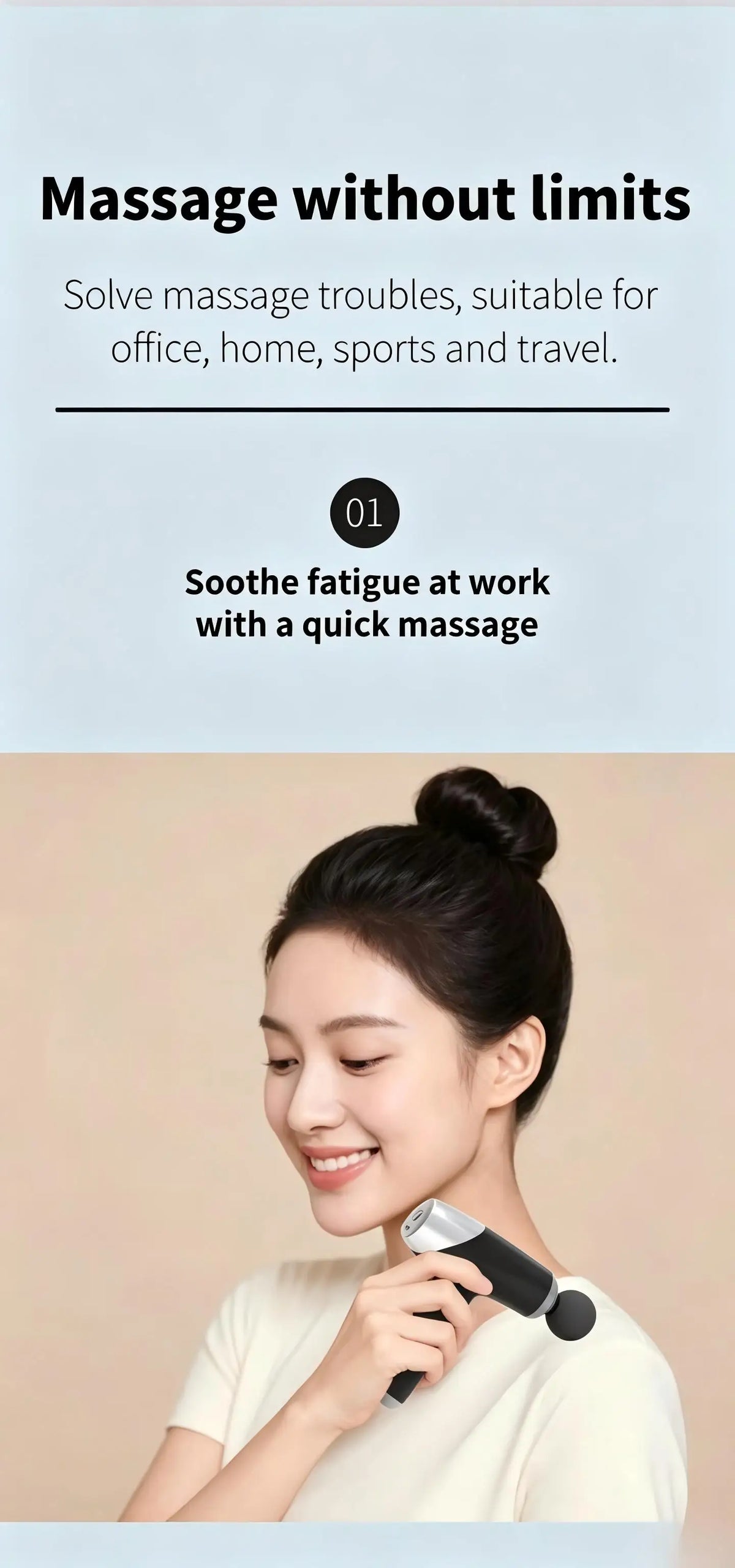 Mini Deep Tissue Percussion Massage Gun for Muscle Relaxation & Pain Relief