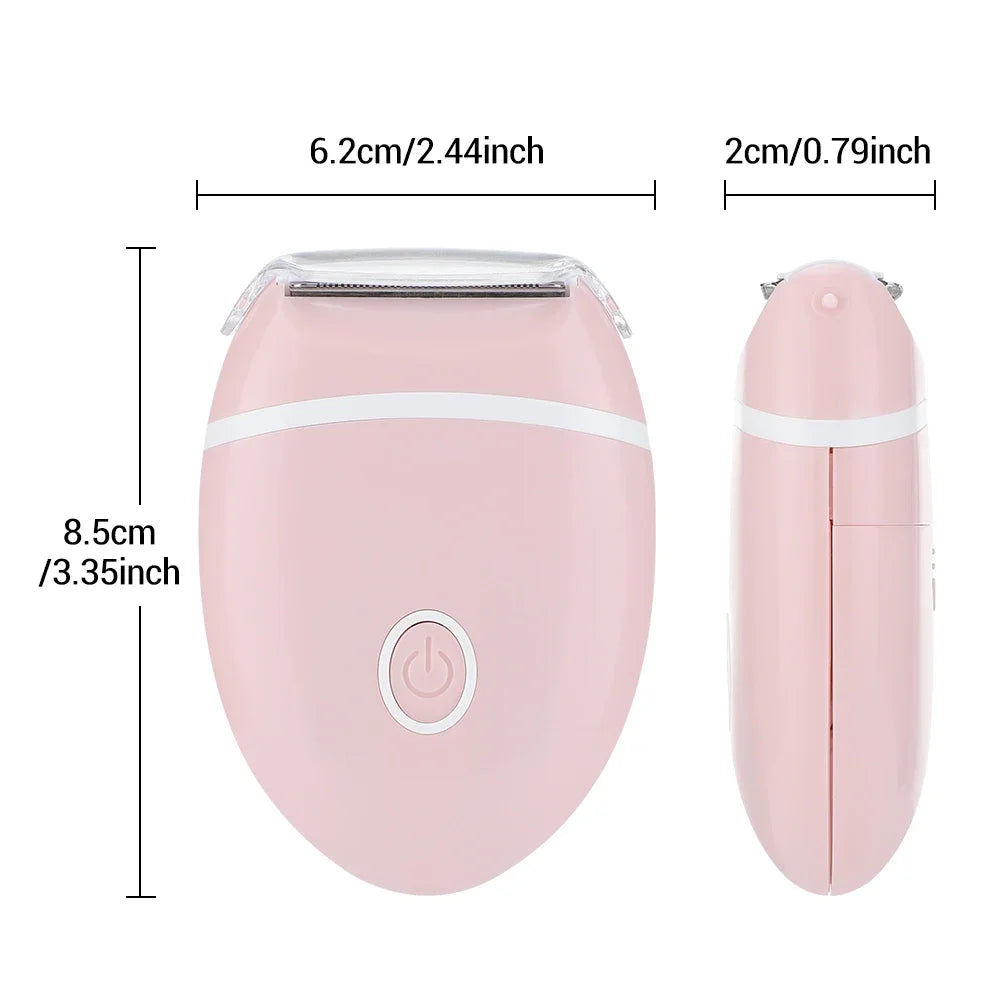 Women's 3-in-1 Electric Mini Shaver for Painless Body & Sensitive Area Hair Removal