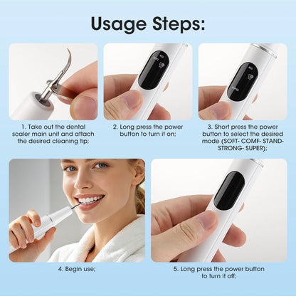Ultrasonic Electric Teeth Cleaner & Tartar Plaque Remover for Professional Oral Care