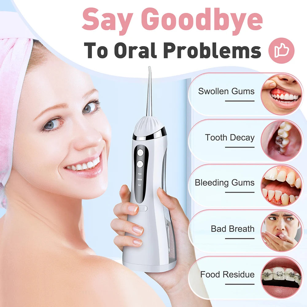 Portable Cordless Water Flosser - Rechargeable Dental Oral Irrigator for Teeth - 2