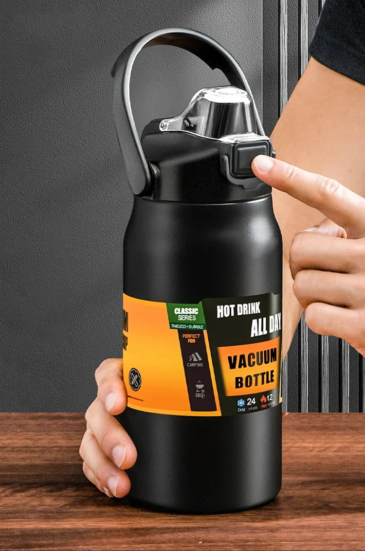 Insulated Stainless Steel Vacuum Flask - 24H Cold & 8H Hot Water Bottle - 1