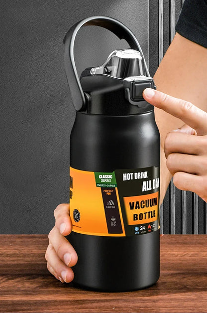 Insulated Stainless Steel Vacuum Flask - 24H Cold & 8H Hot Water Bottle