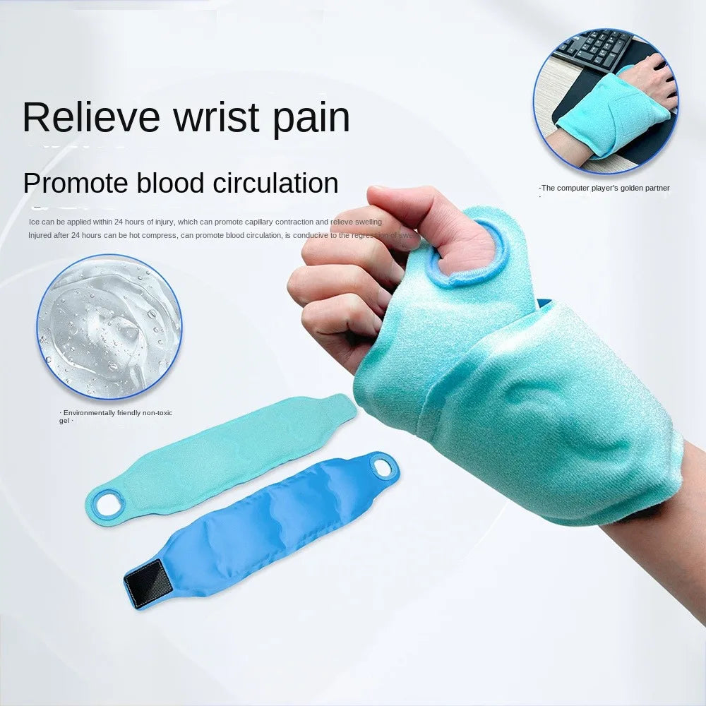 Hot & Cold Gel Ice Pack Wrap for Wrist Carpal Tunnel & Joint Pain Relief