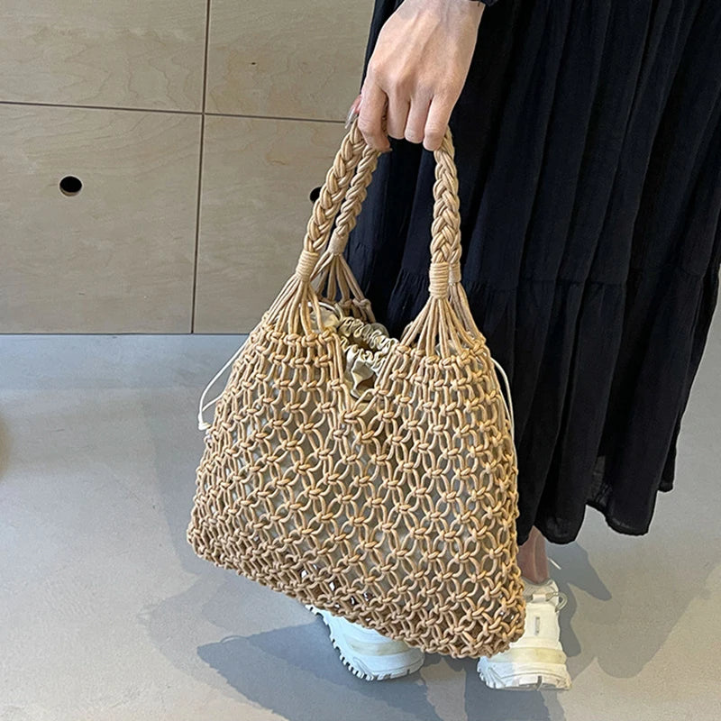 Luxury Boho Knitted Beach Tote