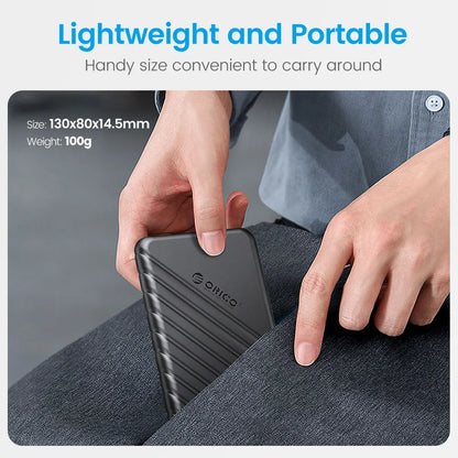 2.5" SATA HDD SSD External Hard Drive Enclosure - USB 3.0/Type-C Adapter