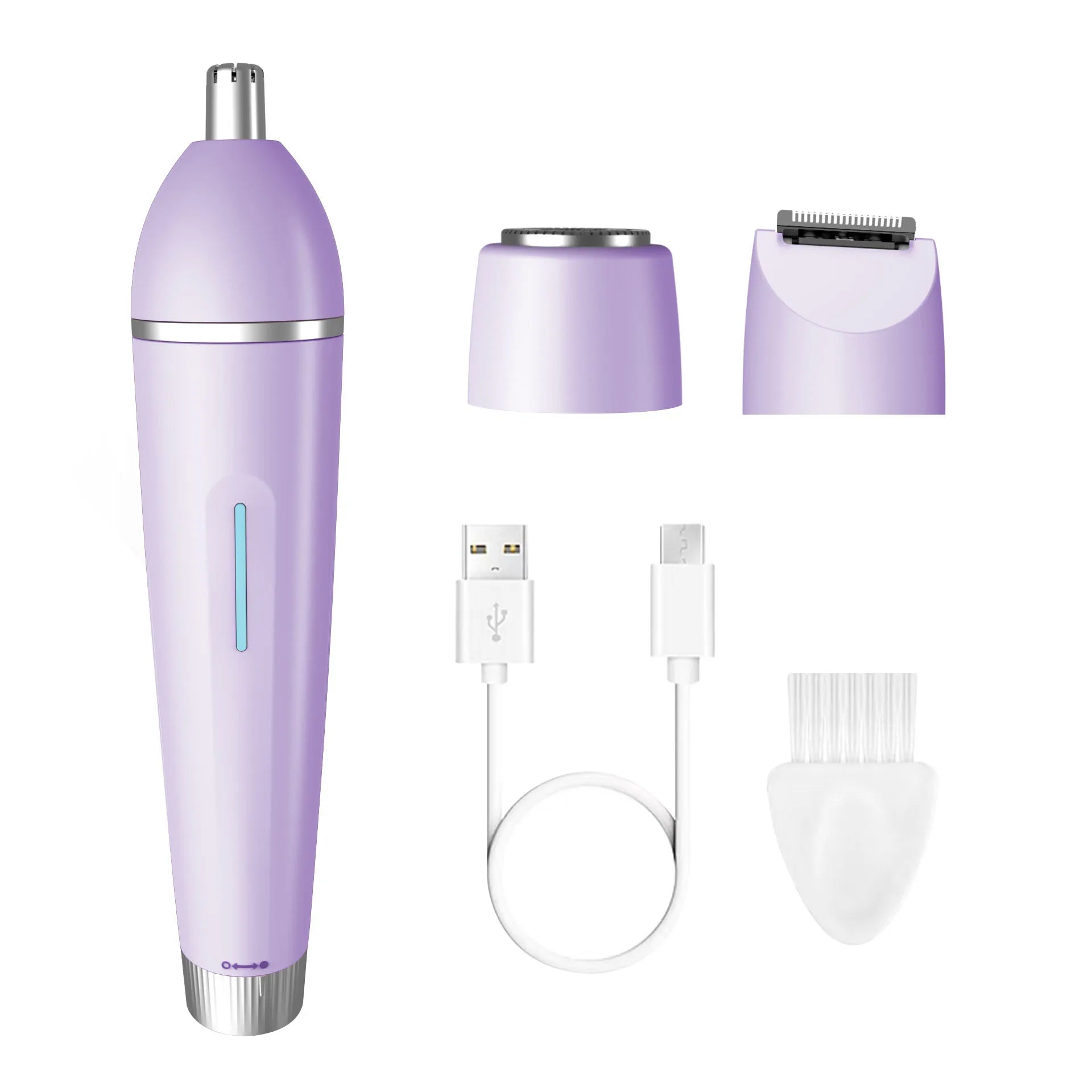 3-in-1 Waterproof Electric Lady Shaver & Painless Hair Removal Trimmer - 19