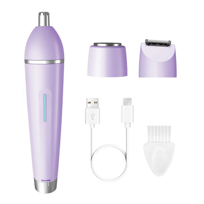 3-in-1 Waterproof Electric Lady Shaver & Painless Hair Removal Trimmer