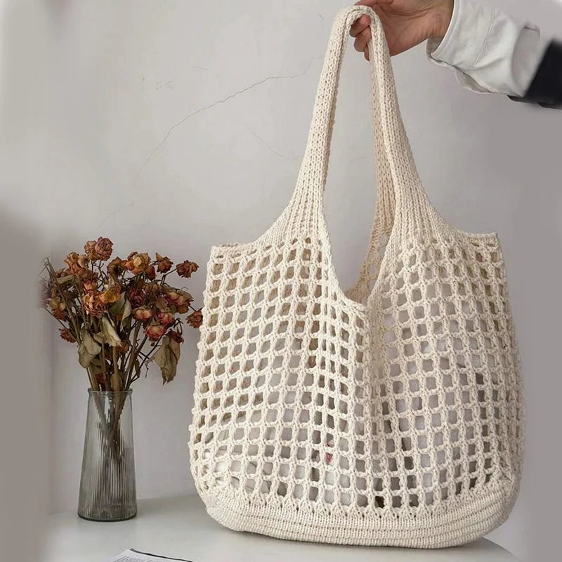 Luxury Crochet Hollow Beach Tote