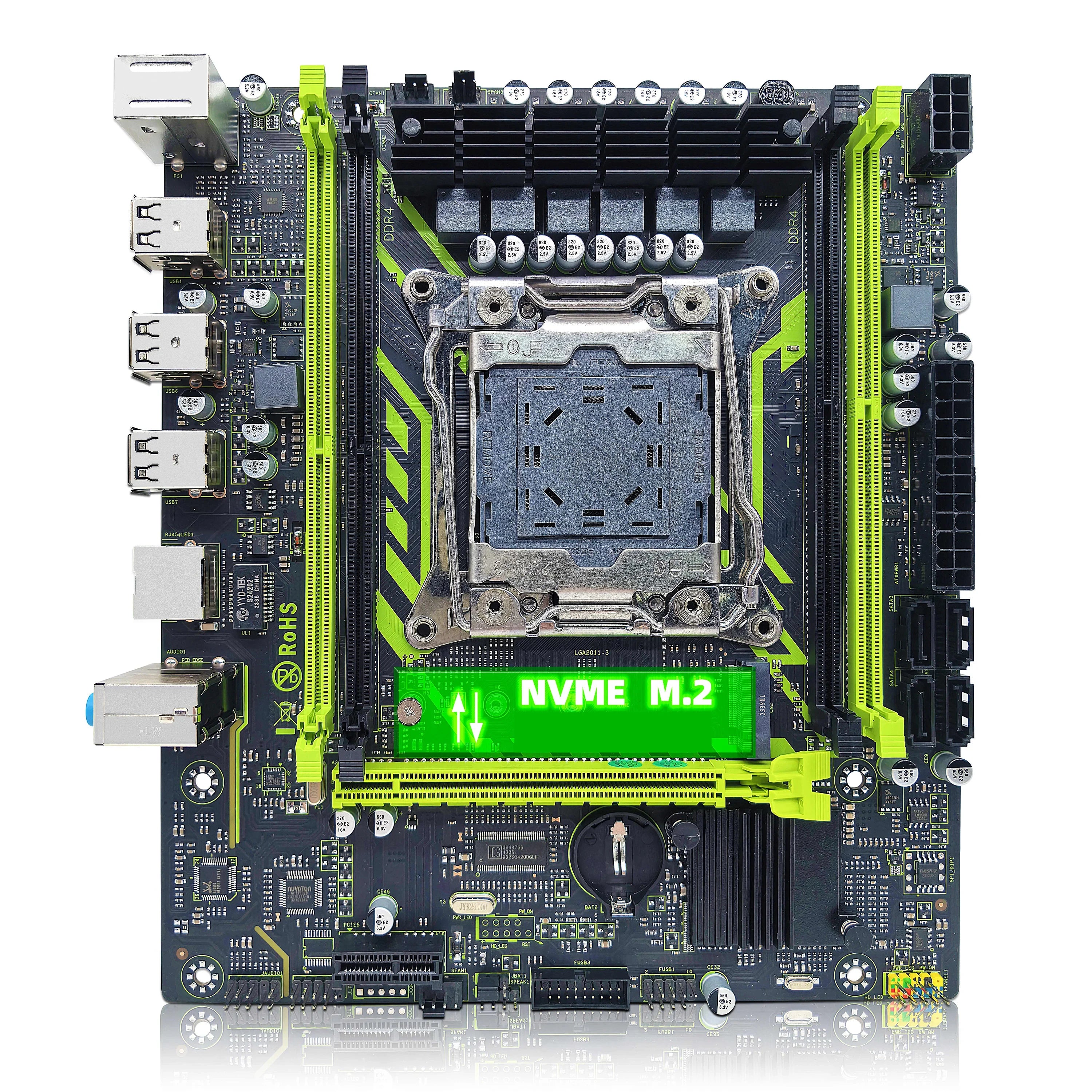 ZSUS X99 LGA2011-3 Motherboard Kit with Xeon E5-2630 v4 & 16GB DDR4 RAM - 2
