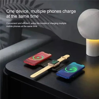 3-in-1 Foldable Magnetic Wireless Charging Station for iPhone & Apple Watch