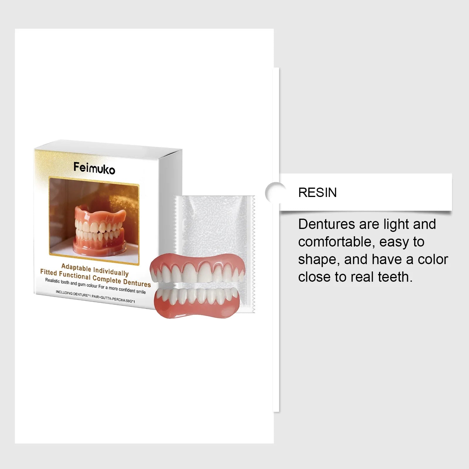 Comfort Fit Silicone Denture Set for Instant Smile Transformation - 4